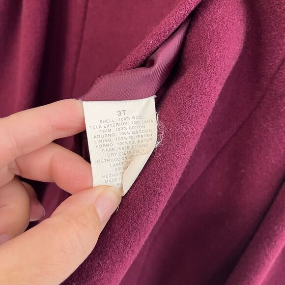 Rothschild Wool PEACOAT with Matching Hat Girls 3T Toddler - Picture 5 of 11